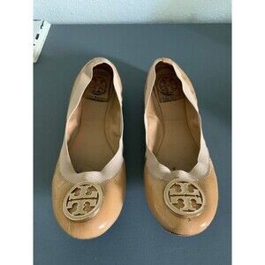 Tory Burch Caroline Nude Patent Flats 7